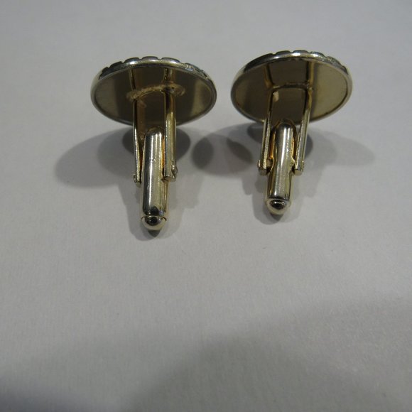 Vintage Anson Gold Tone Cufflinks Cuff Links - Picture 2 of 3